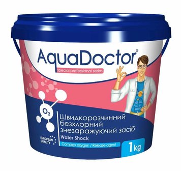 Дезинфектант на основе активного кислорода AquaDoctor Water Shock О2 1 кг 16093 фото