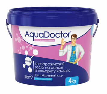 Дезінфектант на основі гіпохлориту кальцію Aquadoctor CH-65 4 кг 29515 фото