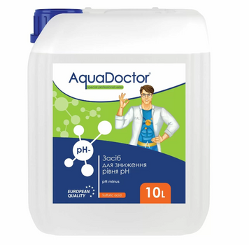 Рідкий засіб для зниження pH AquaDoctor pH Minus (Сірчана 35%) 10 л 25680 фото